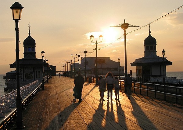 Sonnenuntergang in Blackpool