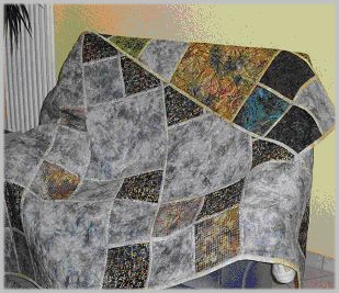Quilt as you go (blau/gr&uuml;n - R&uuml;ckseite)