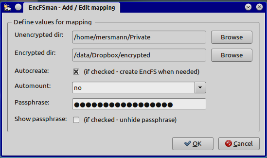 Add / Edit mapping dialog