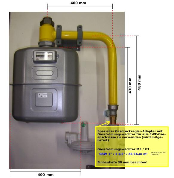 Gasz&auml;hleranschlu&szlig;st&uuml;ck