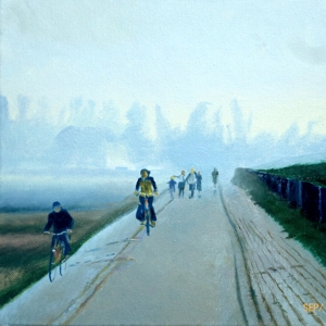 Radfahrer Deich