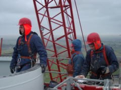 Bauarbeiten Windpark 2001