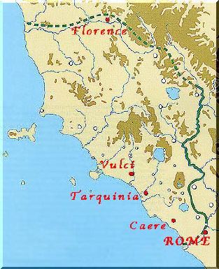Karte von Etrurien