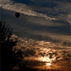 Ballon im Sonnenuntergang